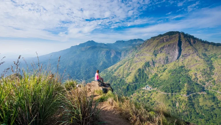 Traveller enjoying the view in Ella, Sri Lanka – Island Walkers
