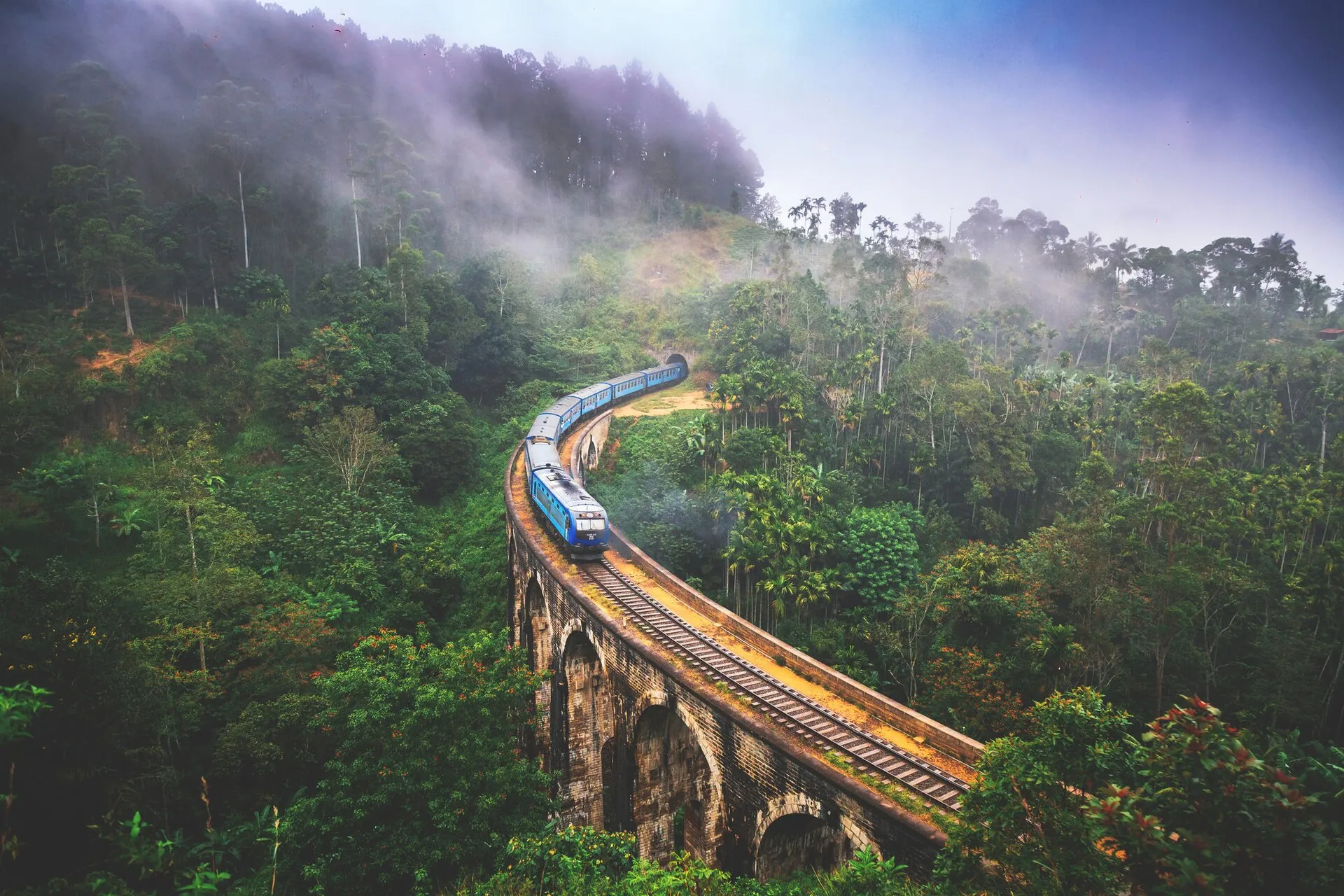 Train crossing the Nine Arch Bridge near Ella, Sri Lanka – Island Walkers